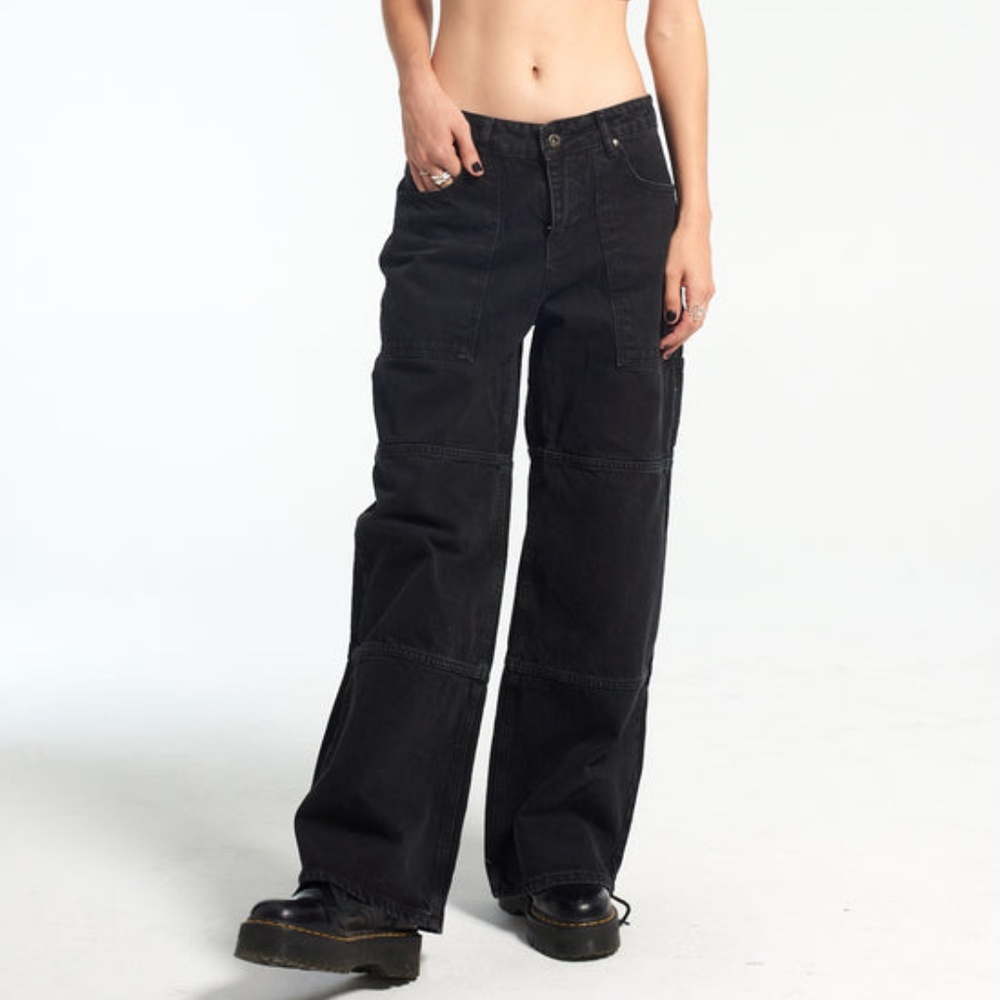 NWT Ragged Priest Black Cargo Jeans